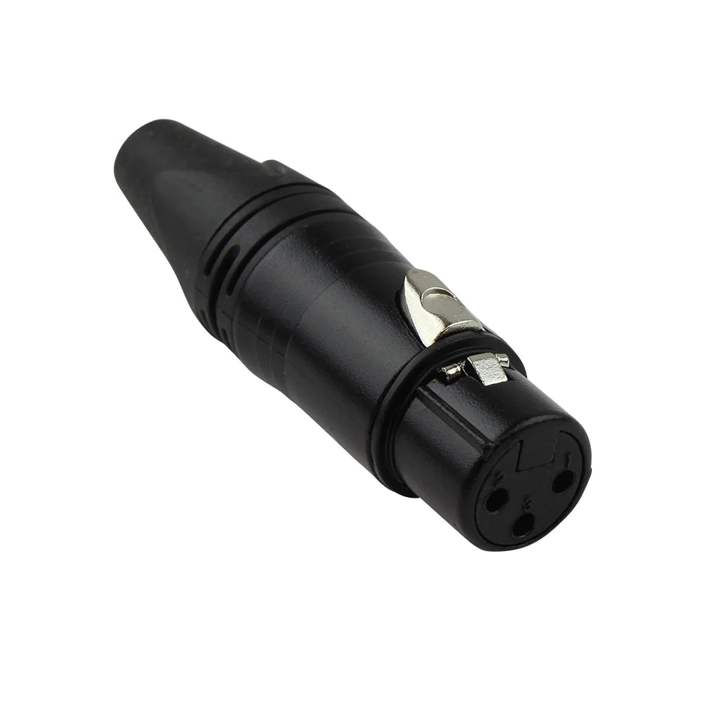 Blastking 3 Pin Female XLR Connector Gold Plated - Professional Audio Cable Connector for Microphones, Speakers & Studio Equipment (Pair)