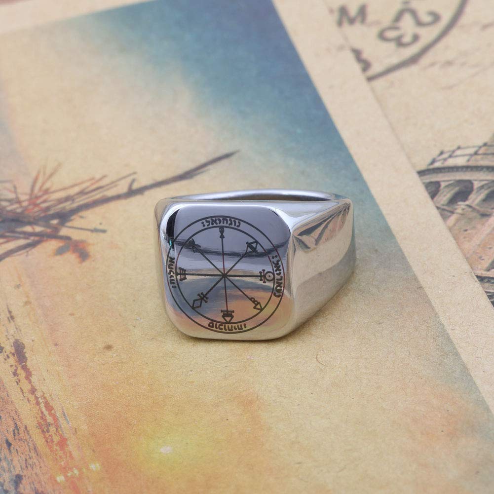 Venus Love Talisman Ring - Stainless Steel Solomon Key for Men & Women - Perfect for Romance & Protection