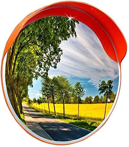 Acrylic Convex Safety Mirror - Wide-Angle Traffic Mirror for Outdoor Intersections, Road Turns & Blind Spot Visibility | Ideal for Parking Lots, Driveways & Warehouse Safety
