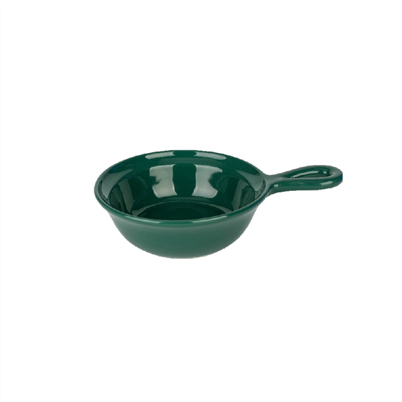 Colorful Porcelain Salad Bowl with Handle - Multifunctional Dipping Cup for Sauces, Rice, Olive Oil, Sushi & Desserts | Perfect for Dining, Entertaining & Meal Prep (Green)