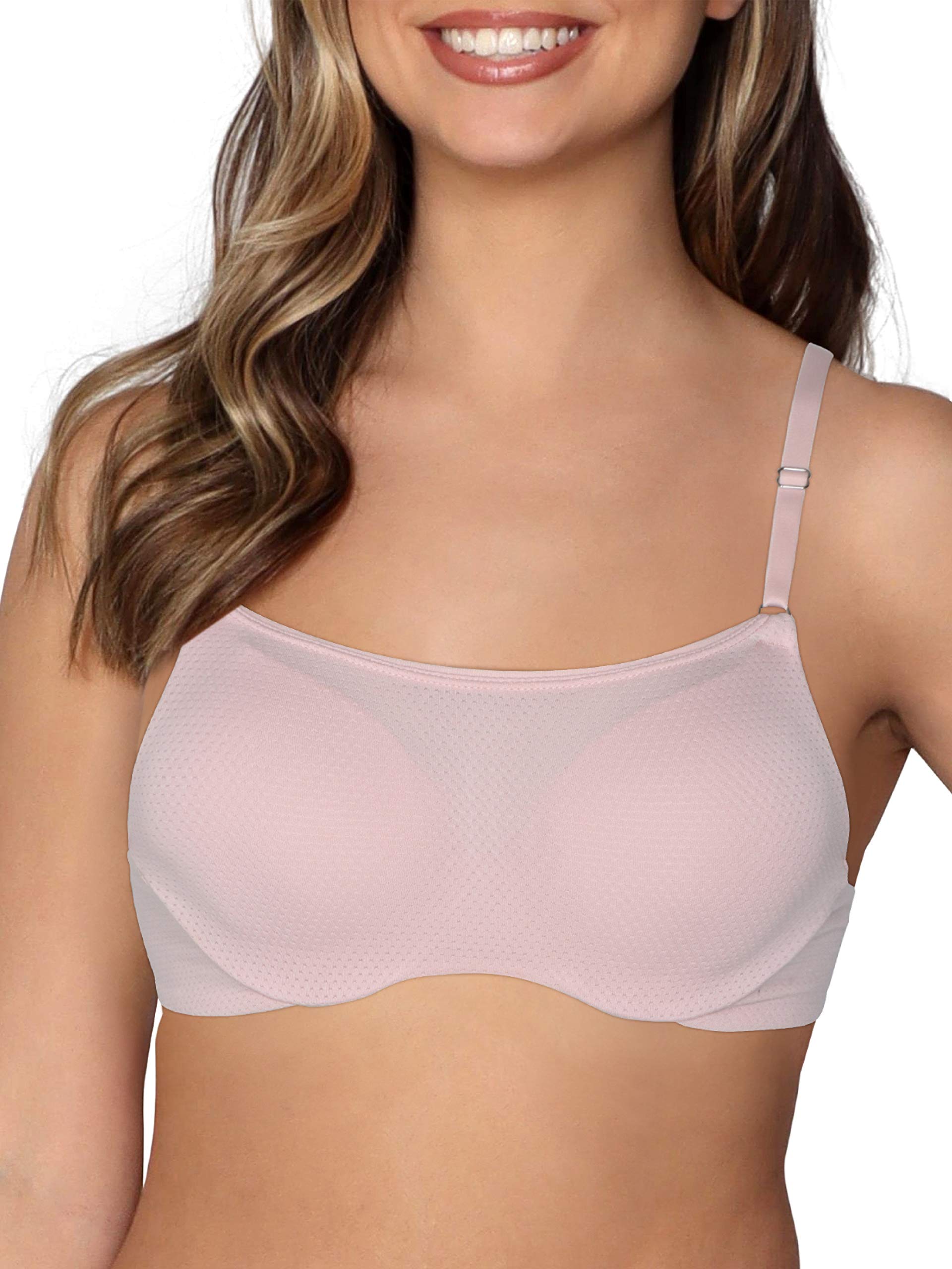 Fruit of the Loom Women's Comfortable Breathable Cami Bra with Adjustable Convertible Straps - Perfect for Yoga, Workout & Everyday Wear
