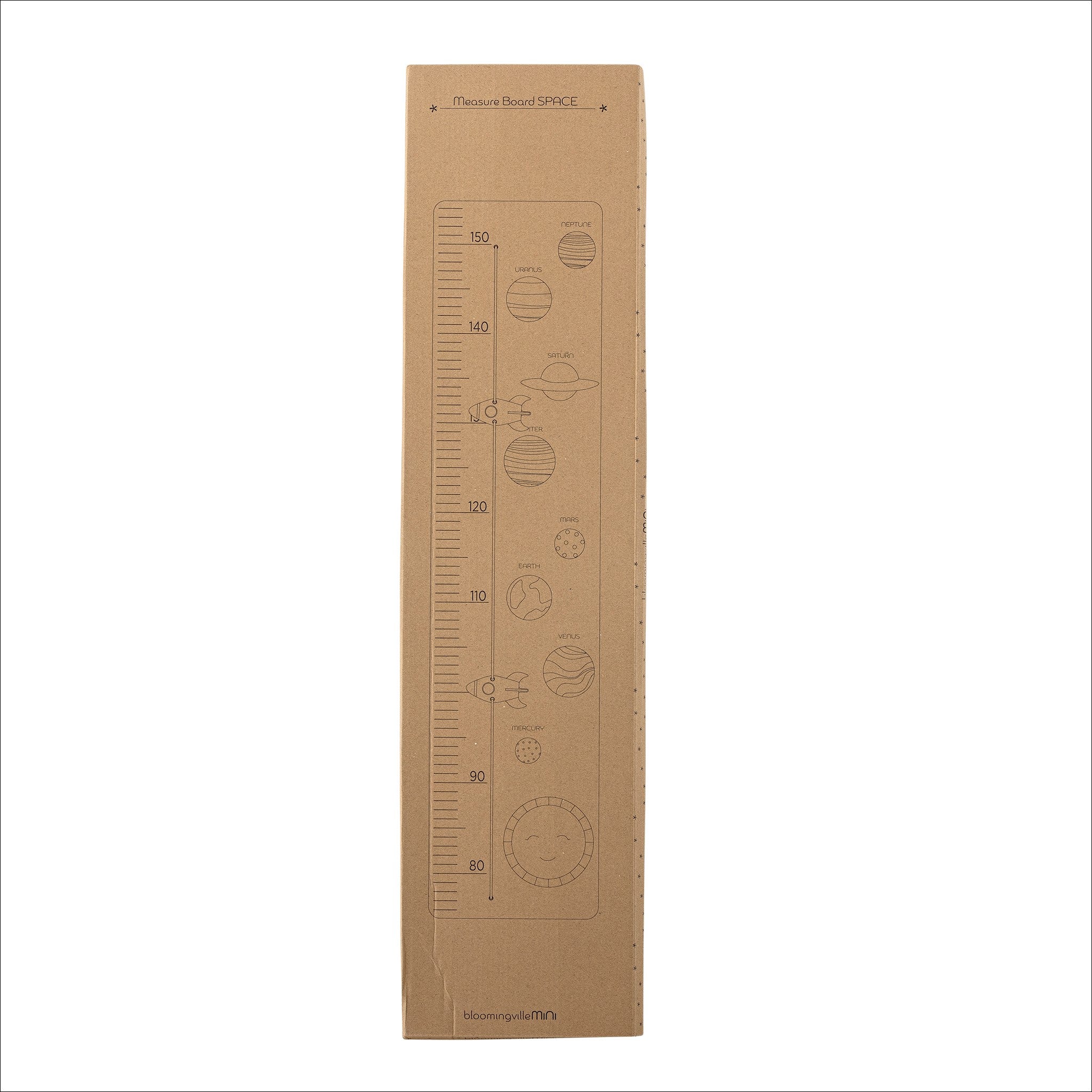 Bloomingville Grey FSC-Certified MDF Space Measure Board - 80cm Height - Perfect for Kids' Room, Playroom & Montessori Learning Spaces
