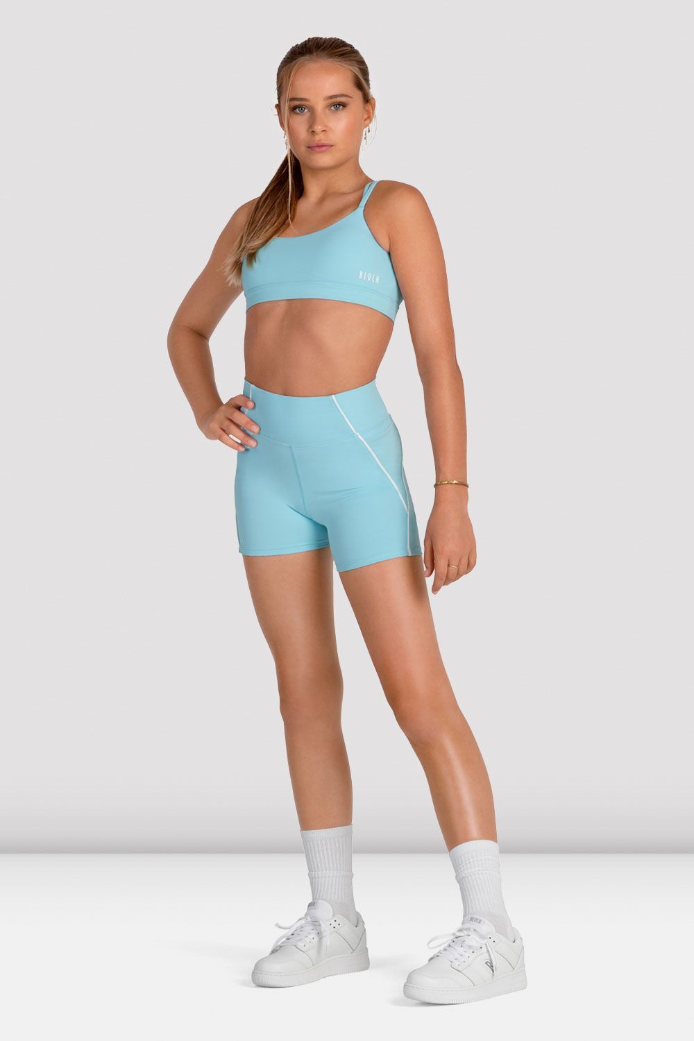 Girls Glissade Double Strap Sports Bra Top - Comfortable Workout & Yoga Tank for Active Teens