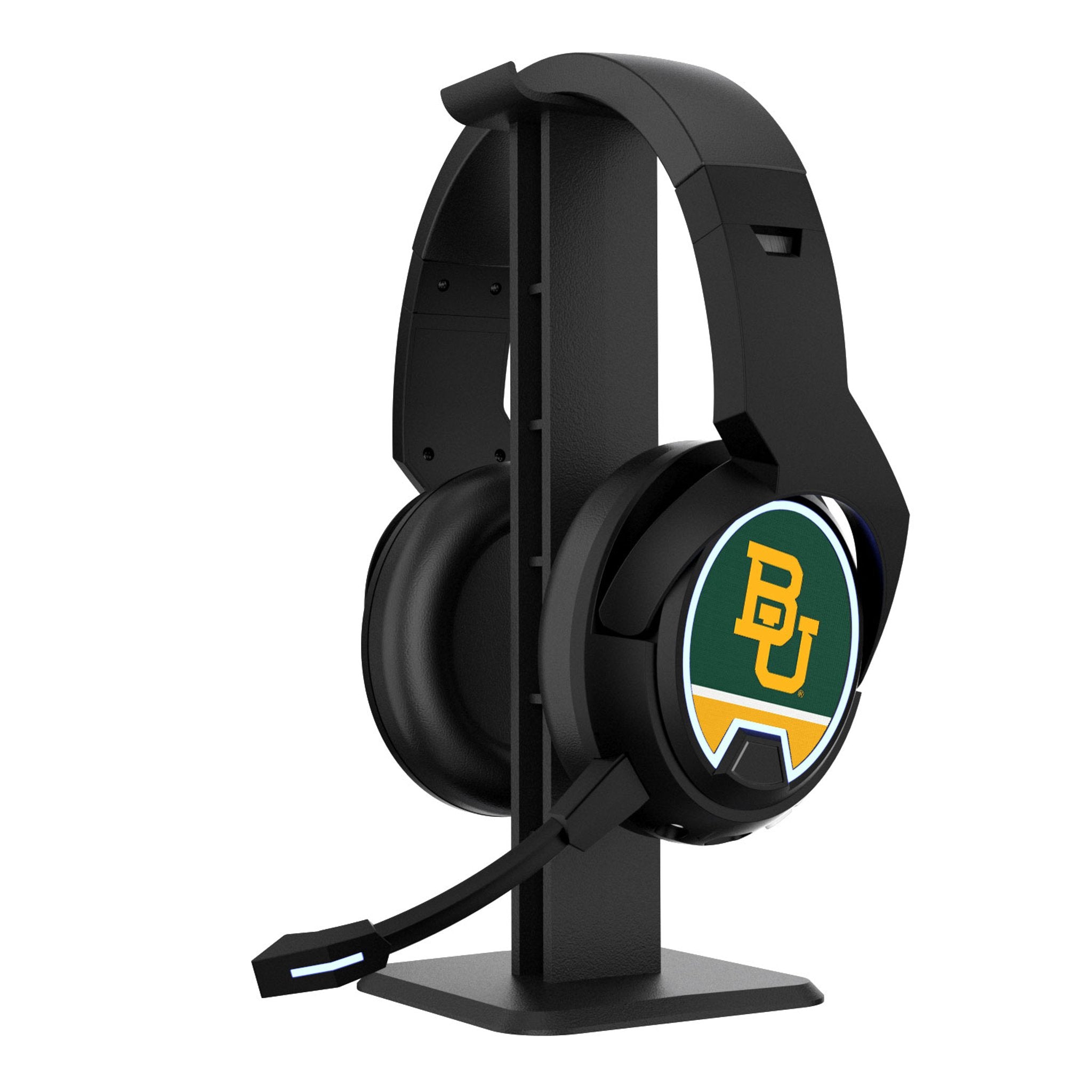Baylor University Bears Stripe Gaming Headphones - Noise Cancelling Wired Headset with Mic for PC, PS5, Xbox - Perfect for Gaming, Streaming & Online Classes