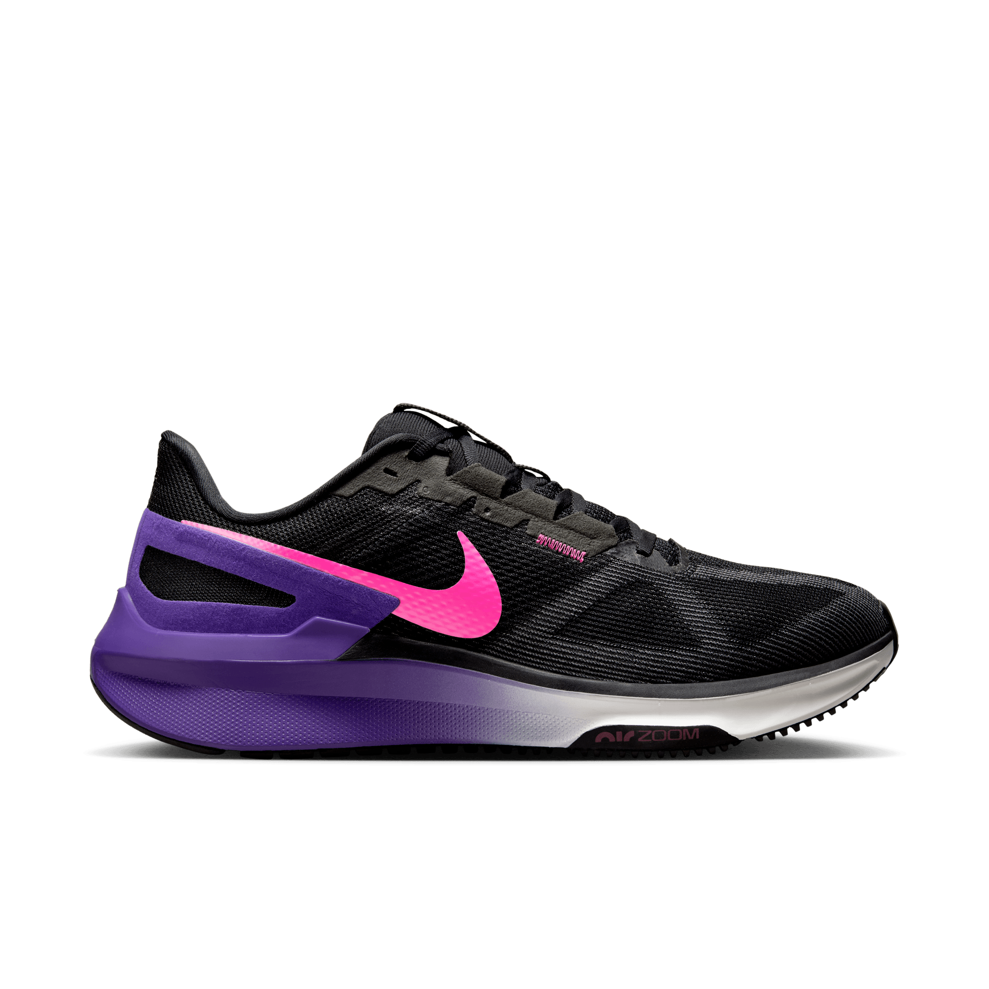 Men's Running Shoes - Nike Structure 25 (Black/Laser Fuchsia Anthracite) | Lightweight Cushioned Sneakers for Jogging & Gym Workouts