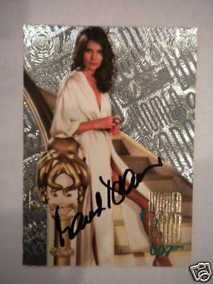 Rare James Bond Autographed Maud Adams Signed Card with COA - Perfect for Movie Memorabilia Collectors & 007 Fans Display