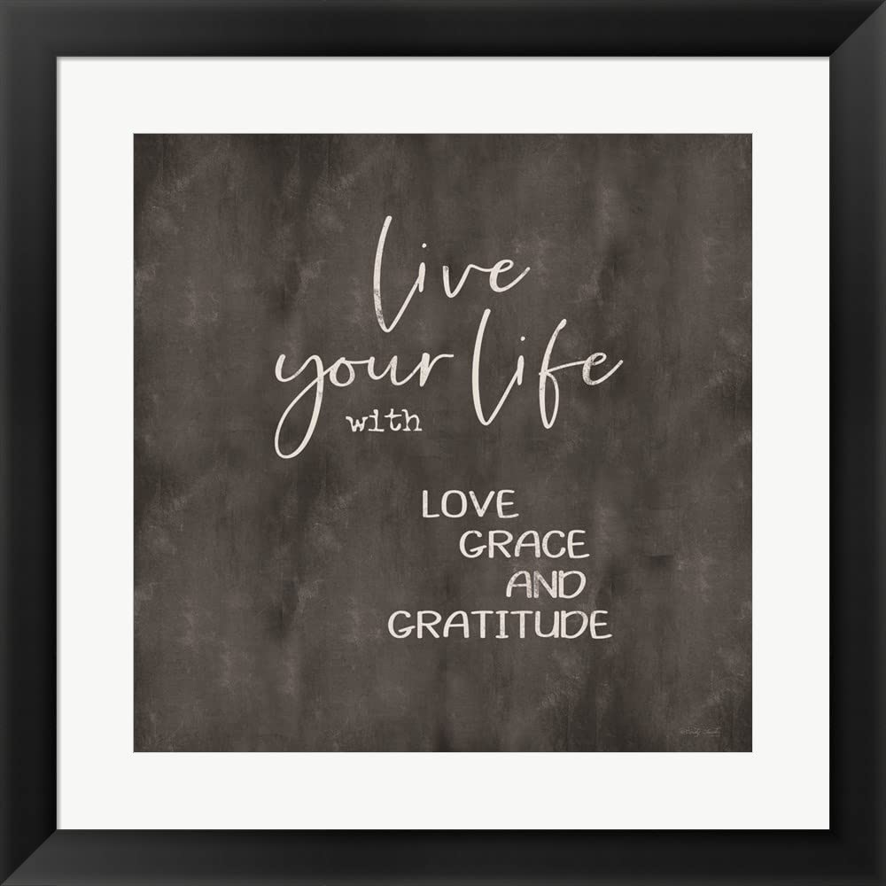 Live Your Life by Cindy Jacobs Framed Art Print - 20x20 Inches Black Frame Wall Decor - Perfect for Living Room, Bedroom & Office Inspiration