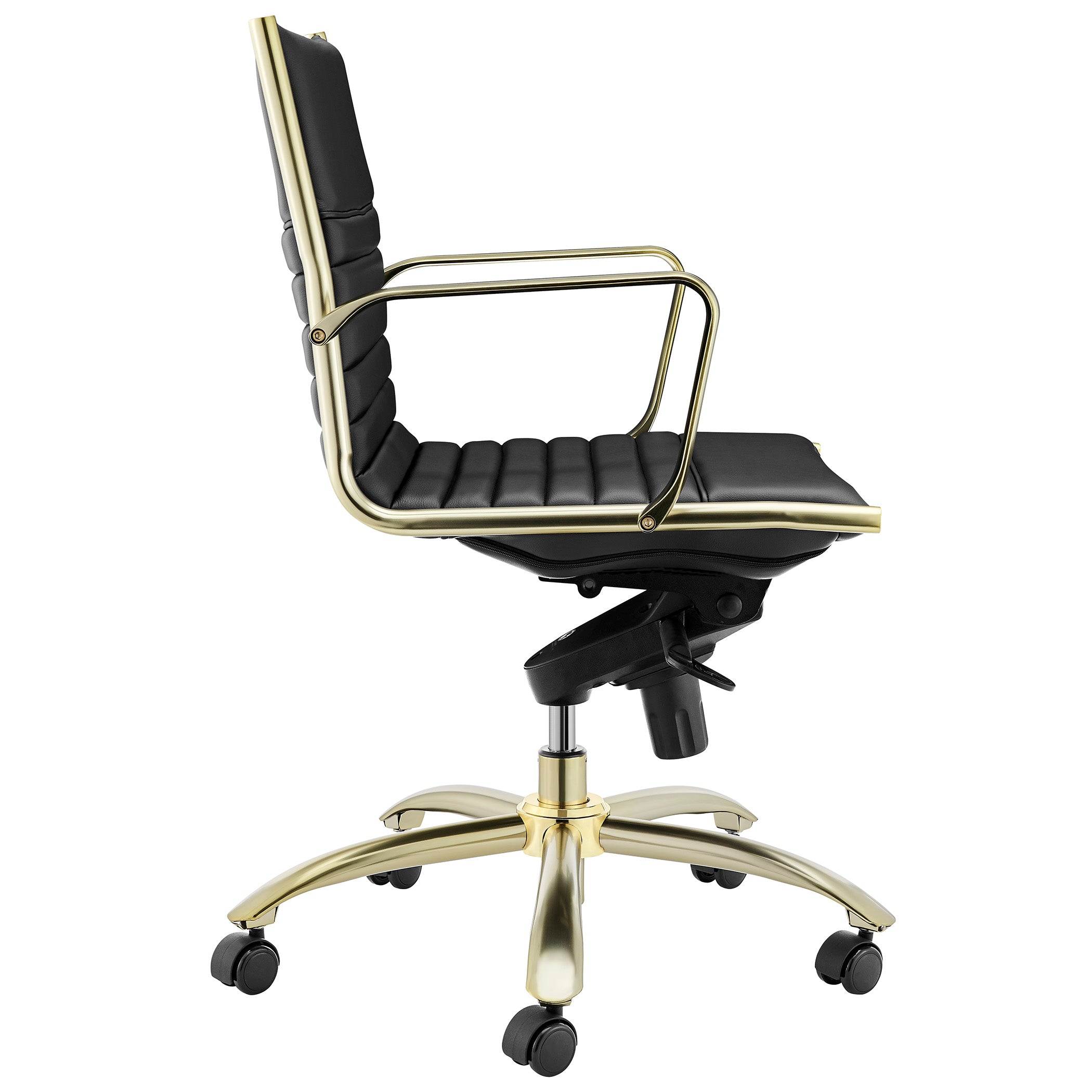 Dirk Low Back Office Chair with Chromed Steel Base - Ergonomic Mesh Desk Chair for Home & Office Workspaces - Perfect for Long Hours of Computer Work, Gaming, and Study Sessions