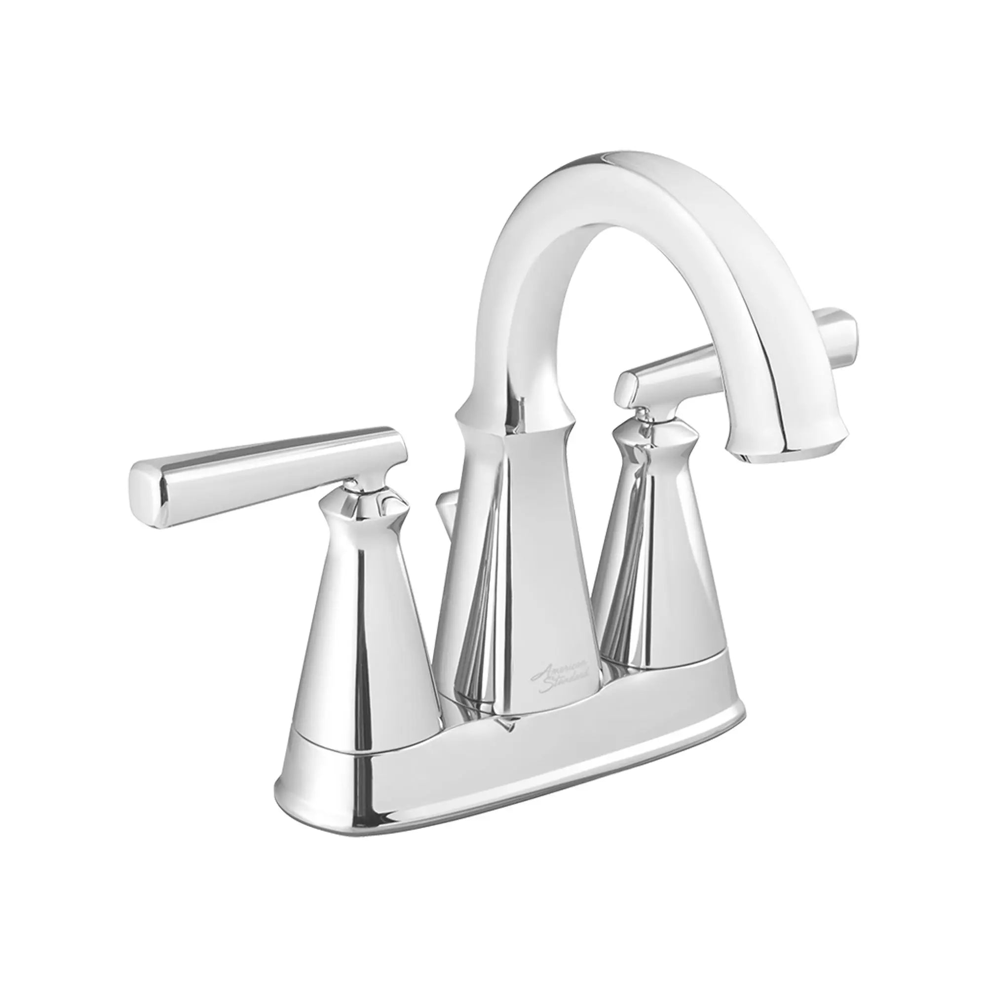 Edgemere® 4 Inch Centerset 2 Handle Bathroom Faucet - 1.2 GPM/4.5 LPM Water Flow - Chrome Finish - Lever Handles - Perfect for Bathroom Sink Vanity and Powder Room Renovation