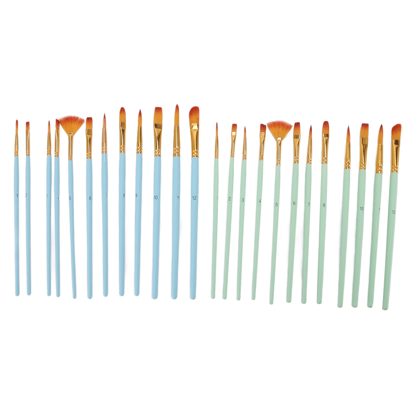 Premium 24-Piece GLOGLOW Oil & Acrylic Paint Brush Set - Professional Artist Brushes for Canvas, Face Painting & Fine Art - Perfect for Beginners, Kids & Professional Artists