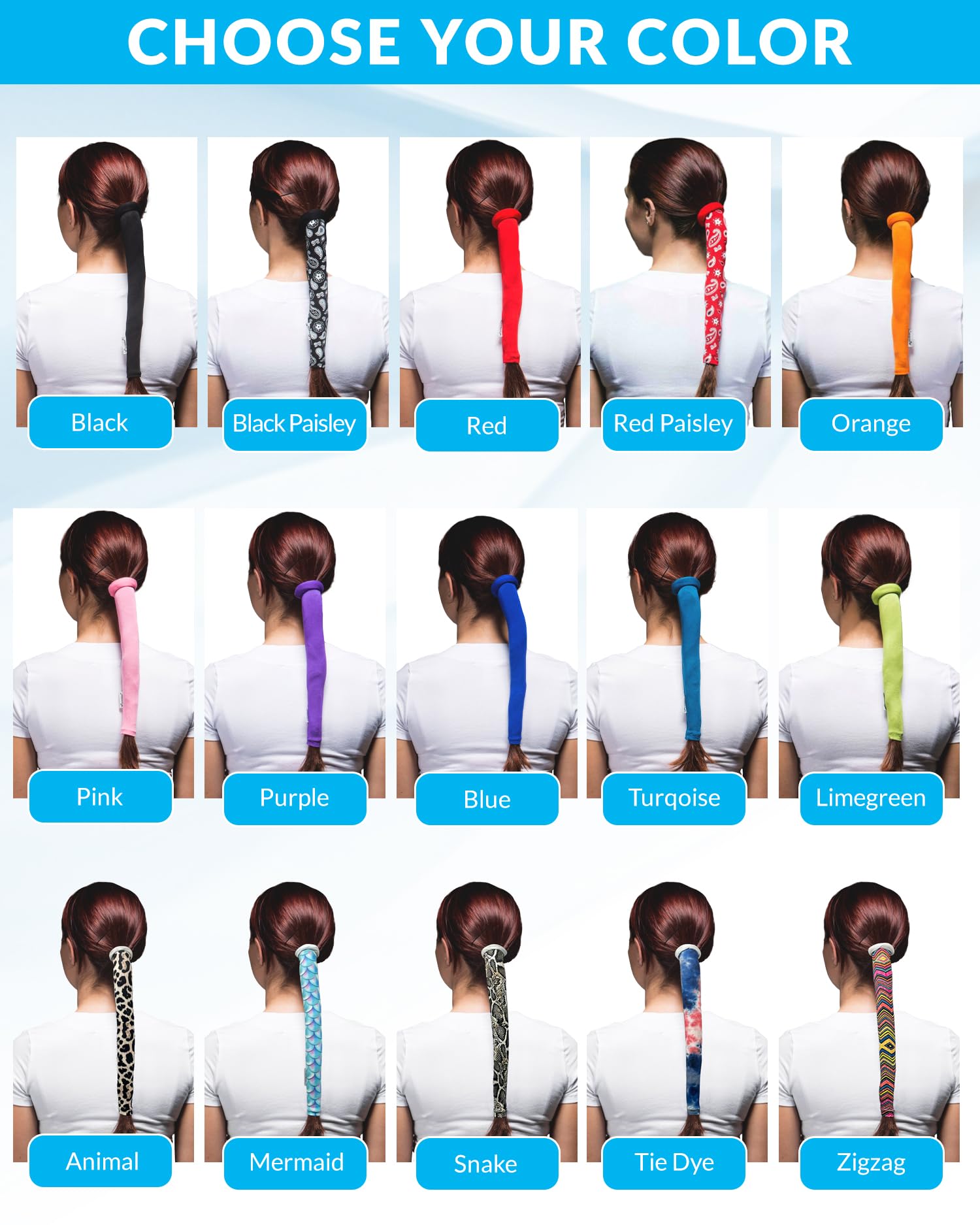 Pink Sports & Motorcycle Ponytail Wrap - Hair Protector for Riding, Workout & Outdoor Activities