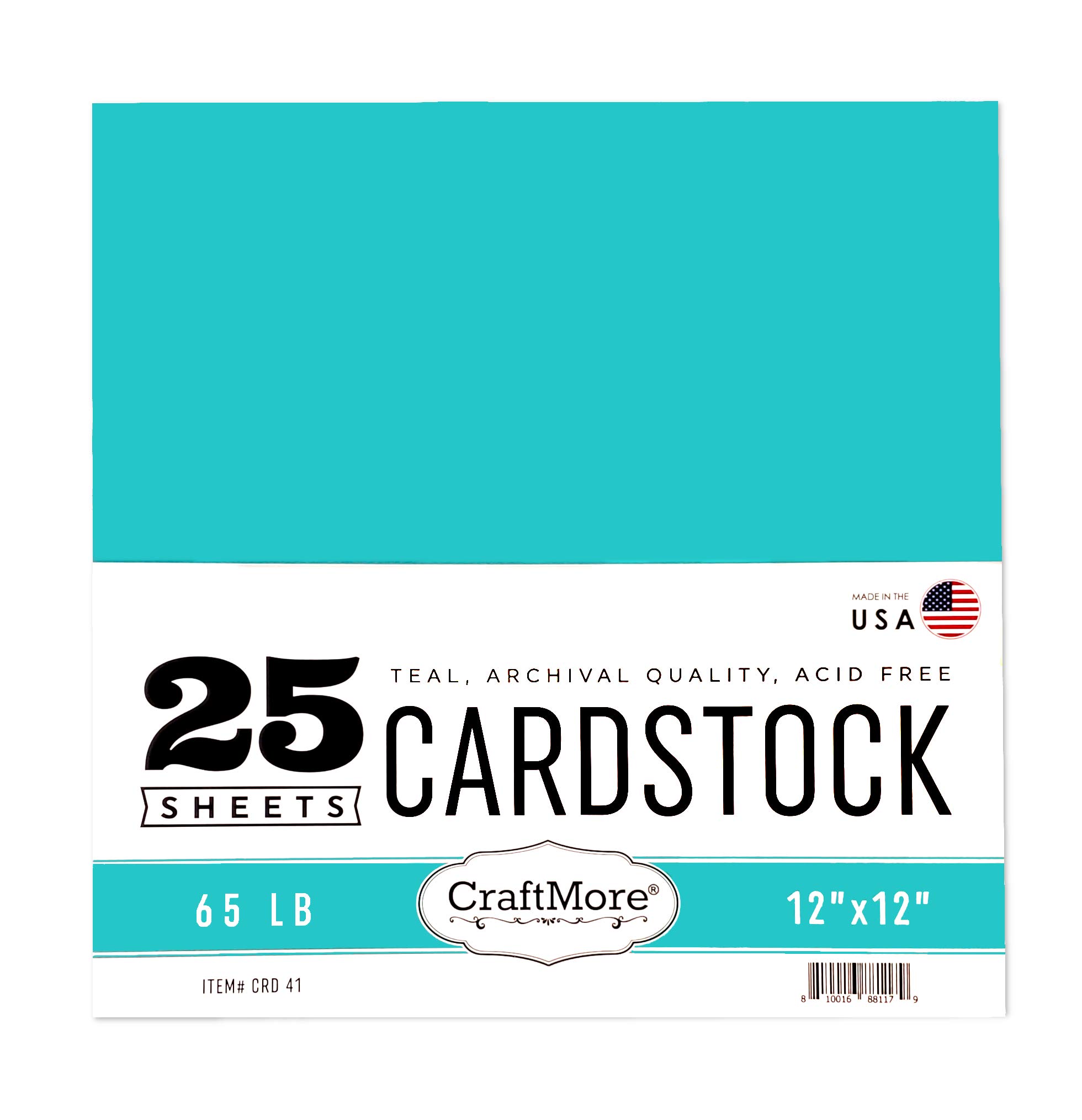 Premium 12x12 Inch Teal Cardstock Paper - 25 Sheets for Scrapbooking, Card Making & DIY Crafts | Heavyweight Craft Paper for Invitations, Greeting Cards & Home Decor Projects