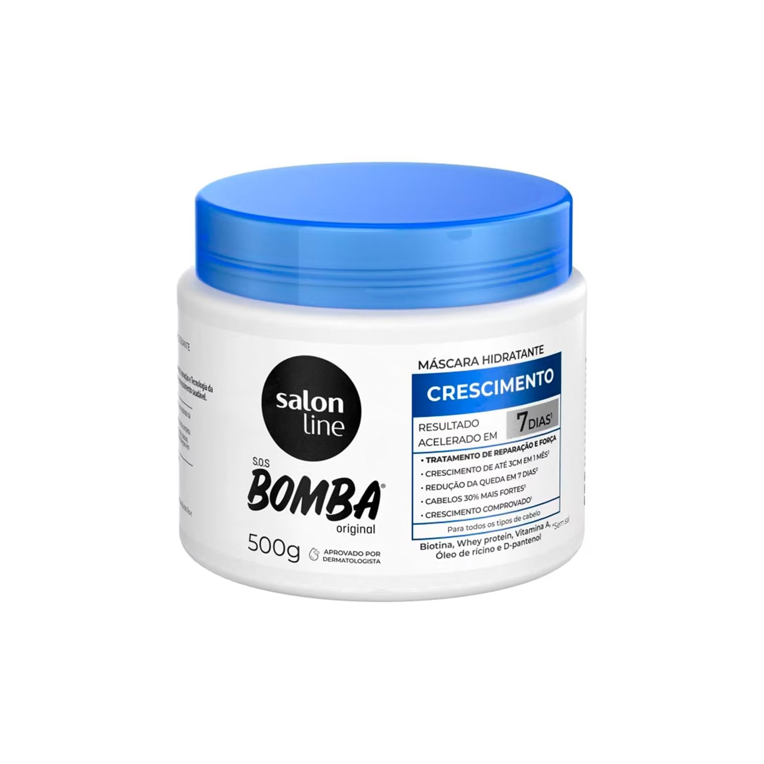 Salon Line SOS Bomba Hair Conditioner - 500g Deep Moisturizing Mask for Dry & Damaged Hair | Professional Salon Treatment at Home | Perfect for Curly, Colored & Chemically Treated Hair