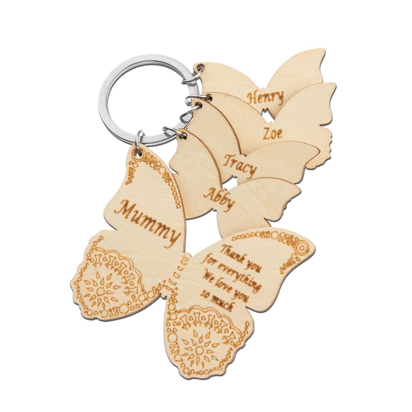 Custom Engraved Butterfly Keychain for Women - Personalized Key Ring Gift for Her, Birthday, Anniversary, Graduation - Perfect for Everyday Use, Gifts & Special Occasions