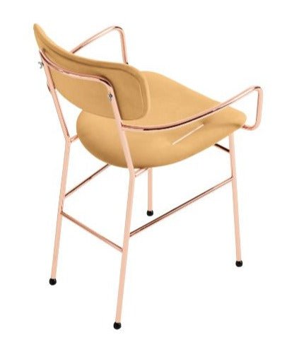 Midj Piuma PM CU Armchair - Modern Lounge Chair for Living Room, Office & Bedroom - Comfortable Upholstered Accent Chair with Metal Legs - Perfect for Relaxing, Reading & Decorating Spaces