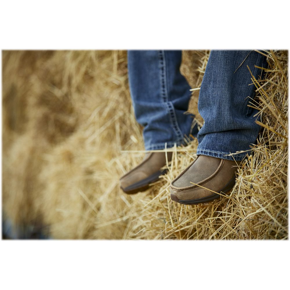 Ariat Men's Spitfire Brown Bomber Cowboy Boots - Size 9M - Durable Work & Riding Boots for Western Style & Outdoor Activities