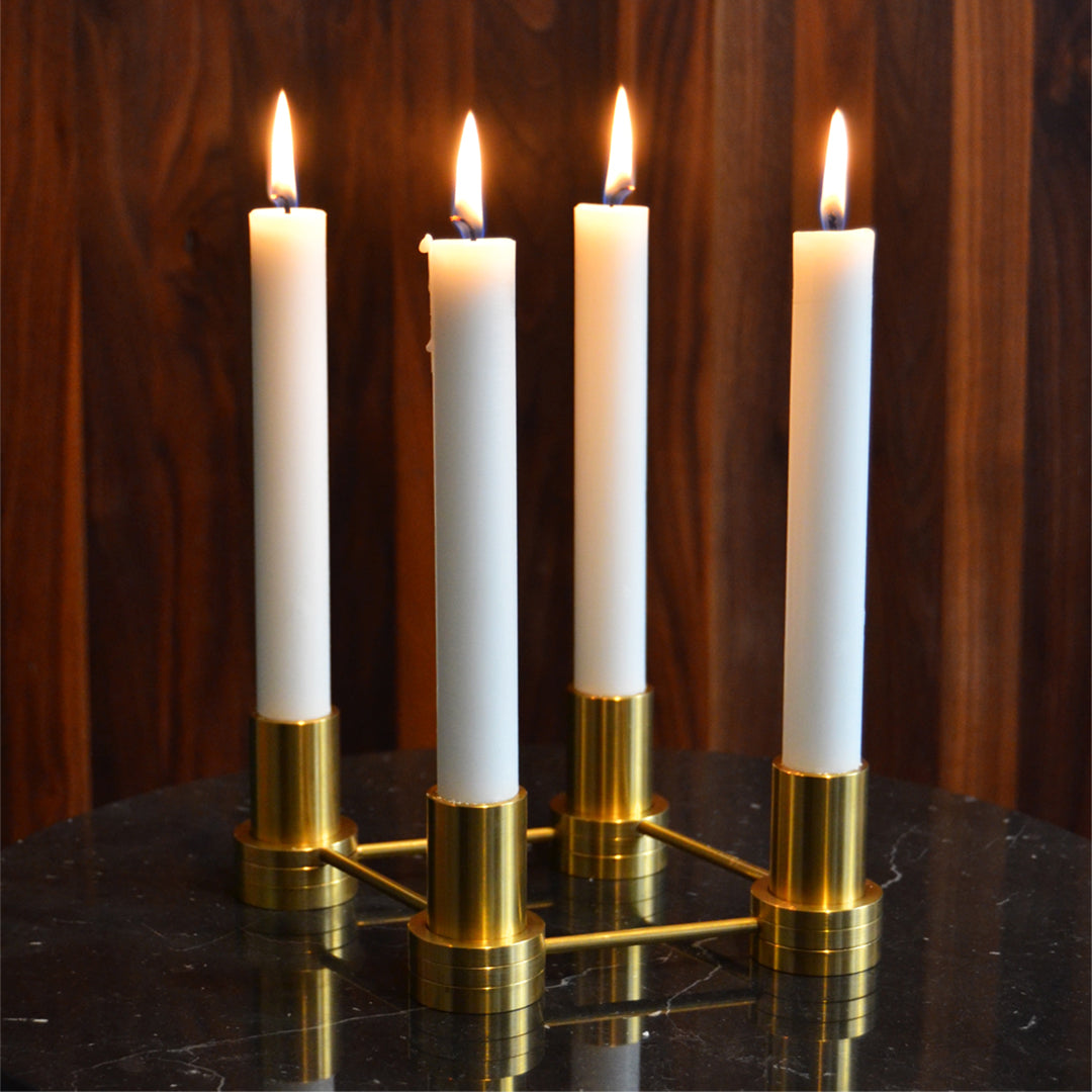 Ox Denmarq Modern Candle Holder - Sleek Metal & Glass Design for Home Decor, Wedding Centerpieces & Romantic Ambiance