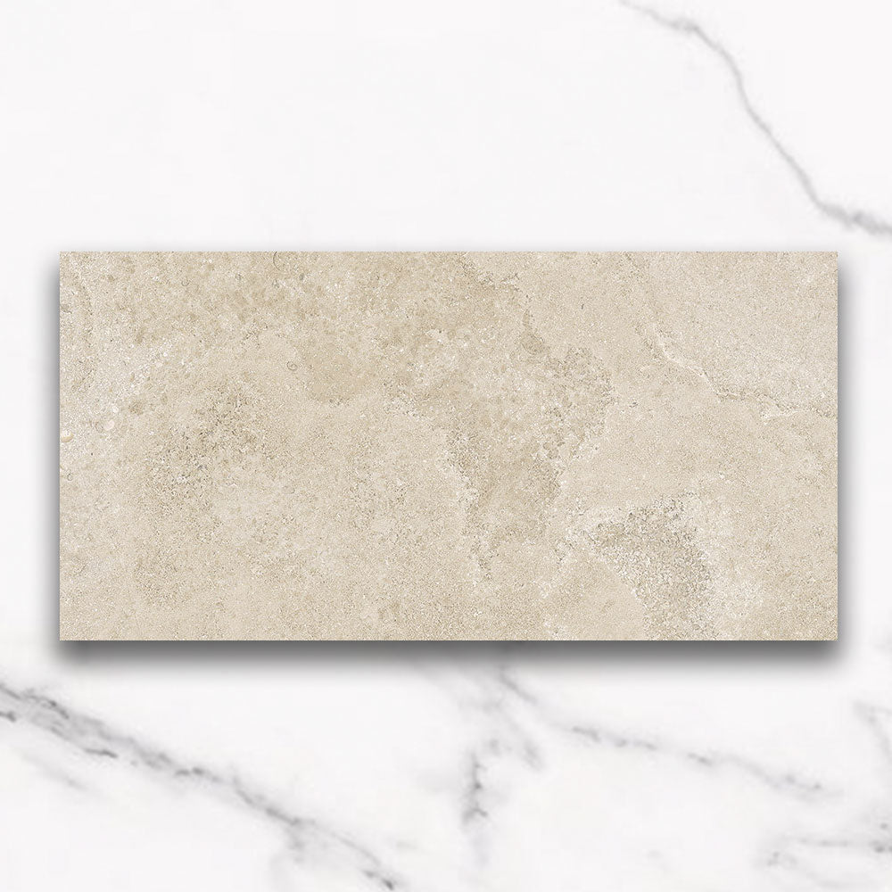 Bordeaux Beige 300x600mm Matte Porcelain Tile with Marble Look - Perfect for Bathroom Walls, Kitchen Backsplash & Flooring