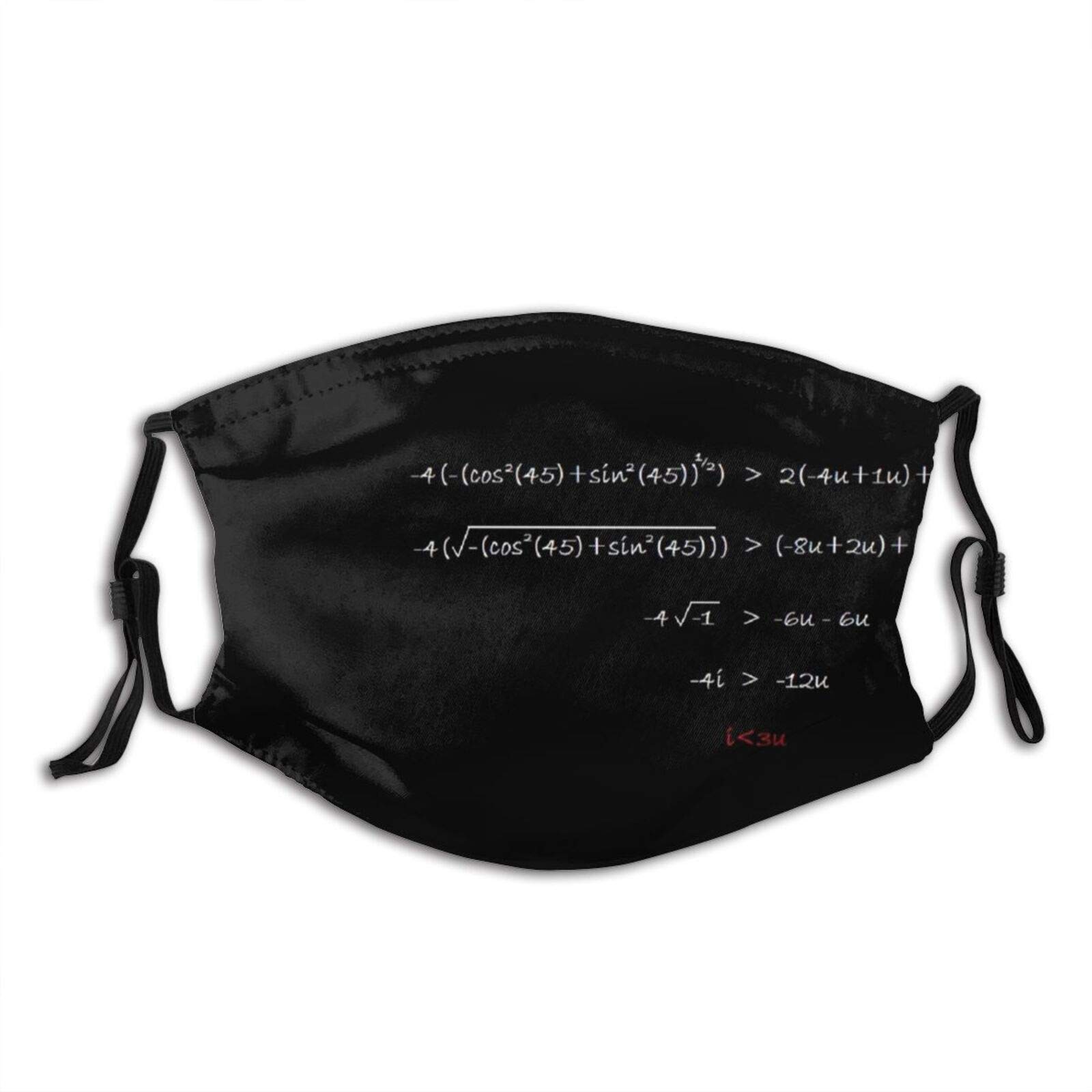 Funny Math Teacher Face Mask - Unisex Balaclava with Filter, Windproof & Dustproof, Adjustable for School, Work & Outdoor Activities