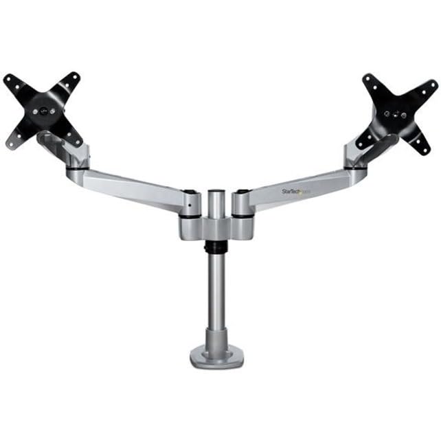 StarTech.com Premium Dual Monitor Arm Desk Mount - Adjustable Height, Tilt, Swivel & Rotate - VESA 75x75/100x100mm - Fits 13