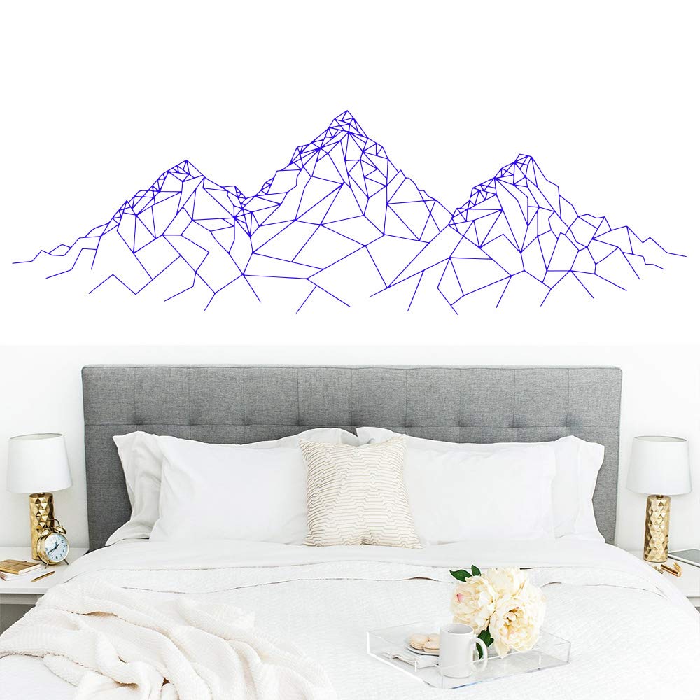 SmileArt Geometric Mountain Wall Decals - DIY Nursery Room Mural Stickers for Home Decor | Perfect for Kids' Bedrooms, Playrooms & Modern Interior Design