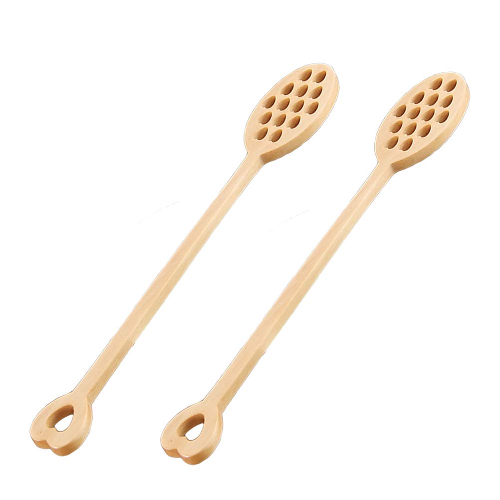2 Pcs Wooden Coffee Stirring Sticks - Hollow-Out Design for Perfect Mixing of Coffee, Milk & Honey - Ideal for Home, Cafe & Office Use