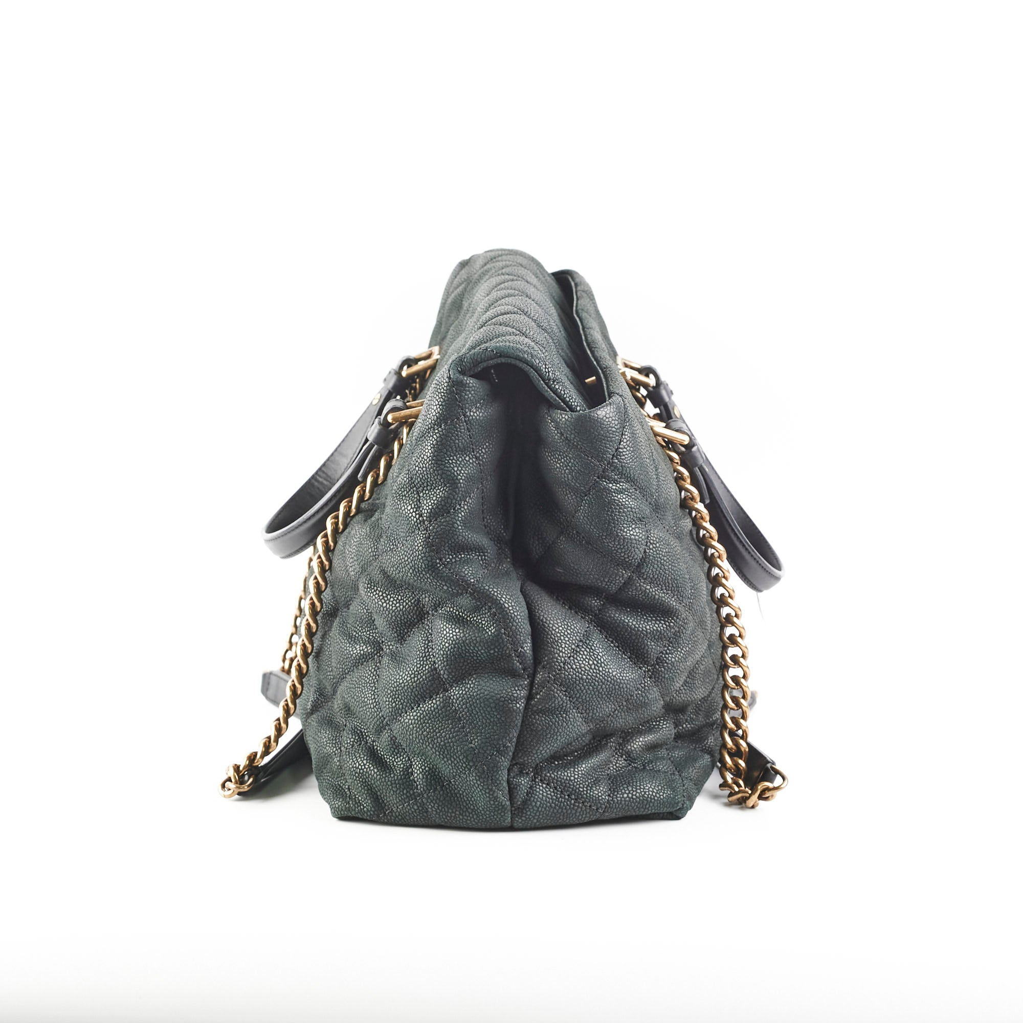 Chanel Caviar Leather Turnlock Top Handle Tote Bag - Classic Black Luxury Handbag for Women | Perfect for Work, Travel & Everyday Use