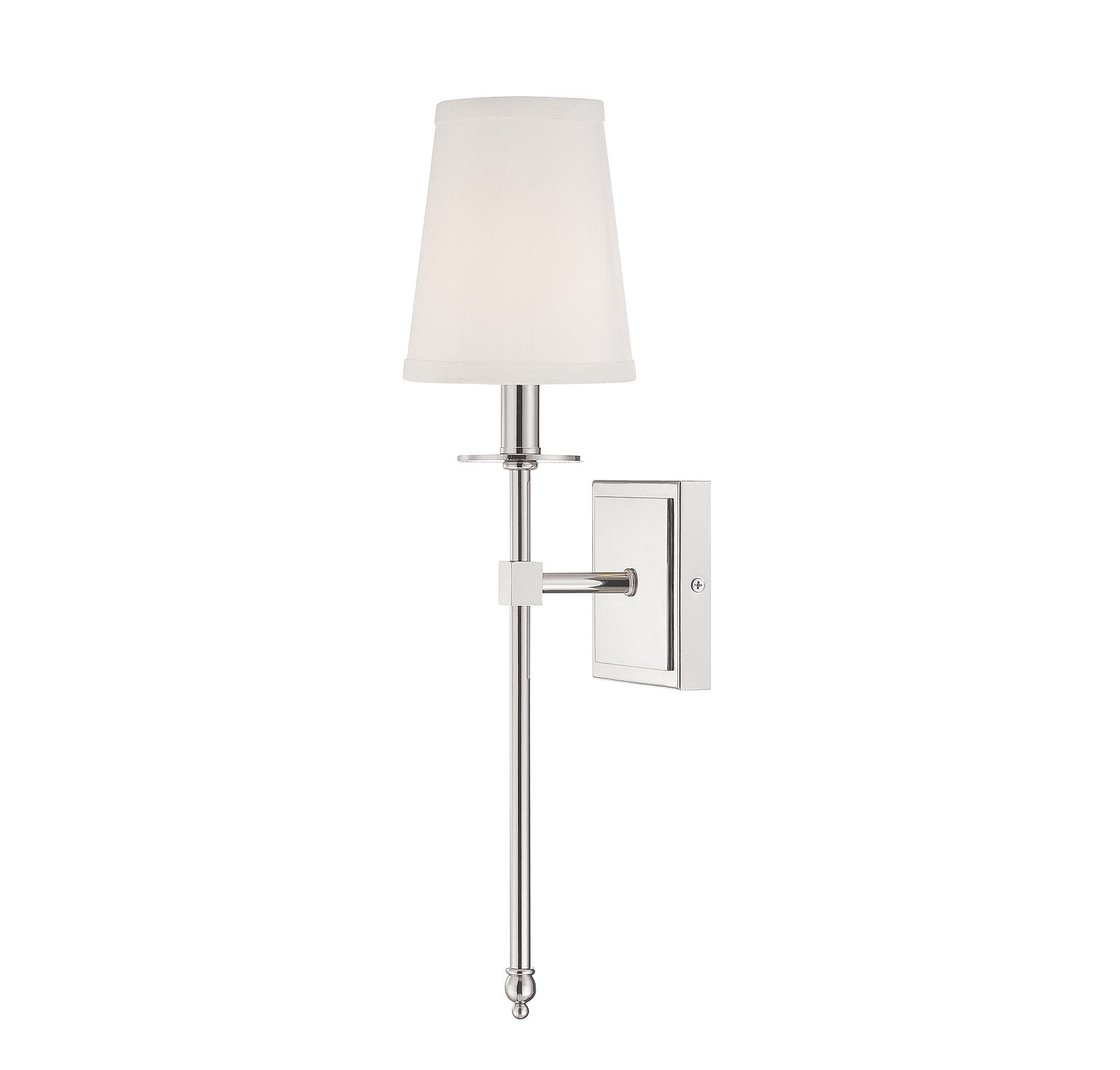 Savoy House Monroe 1-Light Wall Sconce in Polished Nickel - Elegant Bathroom Vanity Lighting or Bedroom Accent Light Fixture