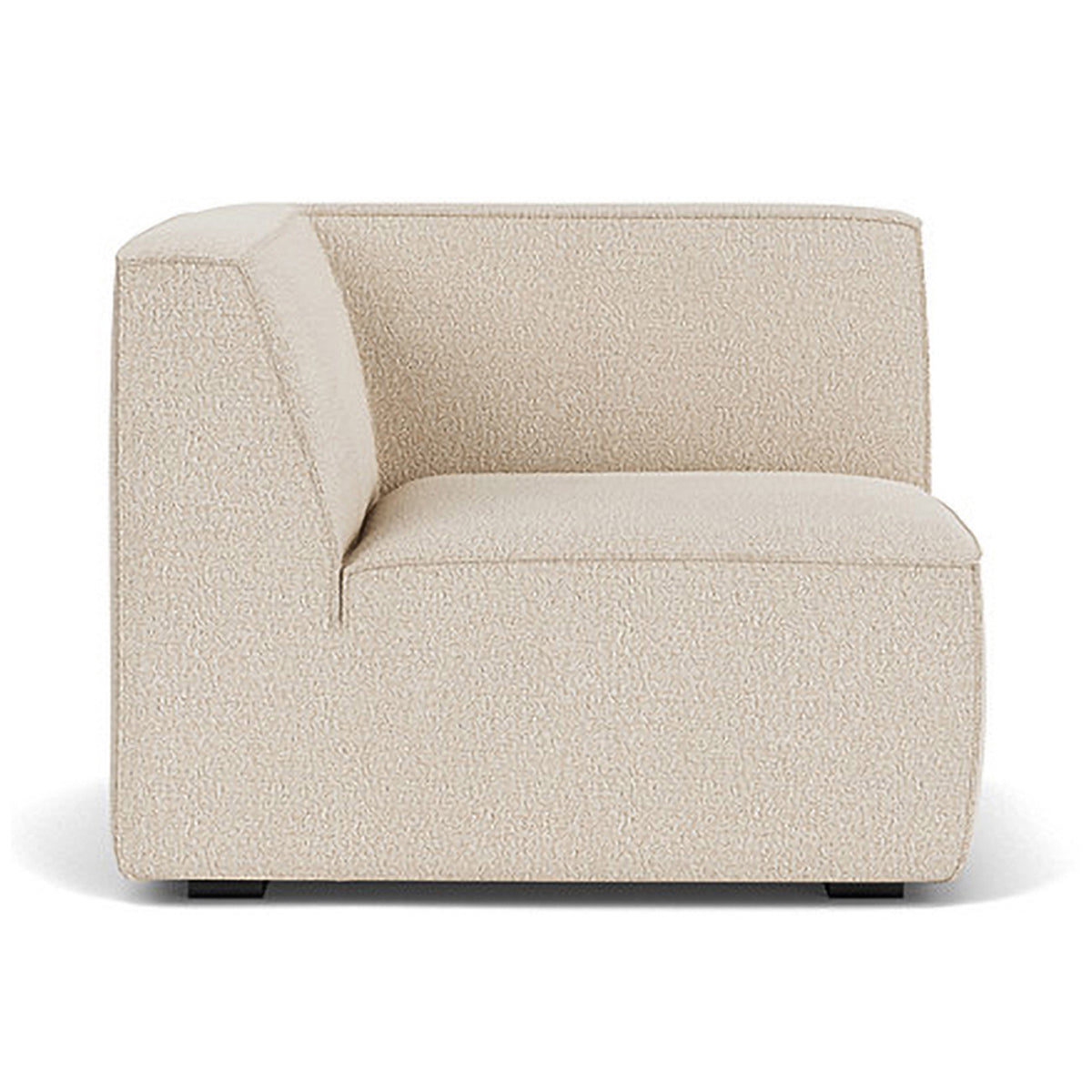 Dane Boucle 1-Seater Left Corner Modular Sofa - Modern Accent Chair for Small Spaces, Living Room, Apartment & Office - Soft Fabric Upholstery with Sturdy Frame