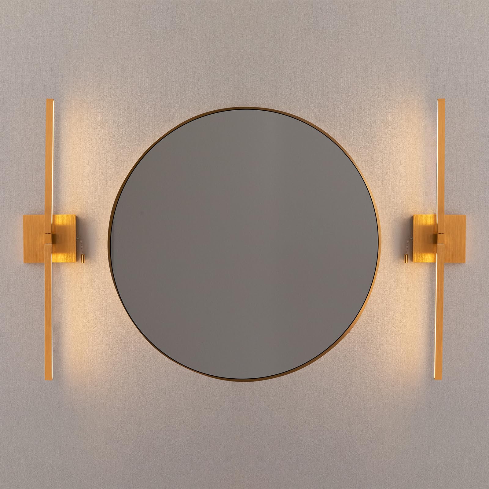 27 Inch Gold LED Bathroom Vanity Light Fixtures - Modern Warm White 4000K Light Bar for Mirrors & Paintings - Pull Chain Switch for Easy On/Off - Perfect for Bathroom, Dressing Room & Makeup Area