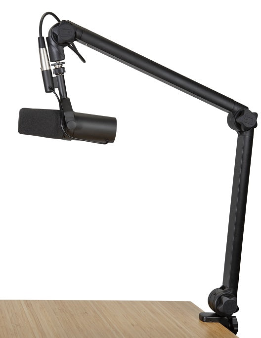 Gator Deluxe Frameworks Desktop Microphone Boom Stand - Professional Adjustable Mic Arm for Podcasting, Streaming & Recording Studio Setup