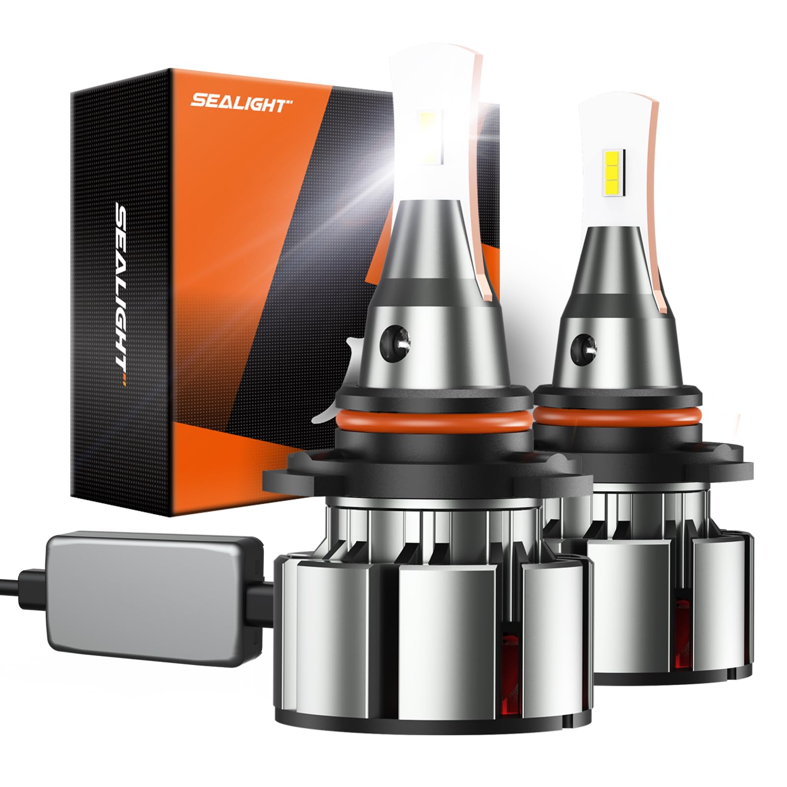 SEALIGHT 9005/HB3 LED Fog Light Bulbs - 36000LM Super Bright, 800% Brighter Than Halogen, 50000+ Hours Lifespan, 15000RPM Cooling Fan, IP68 Waterproof, Plug and Play - Perfect for Off-Roading, Night Driving & Foggy Conditions (Pack of 2)