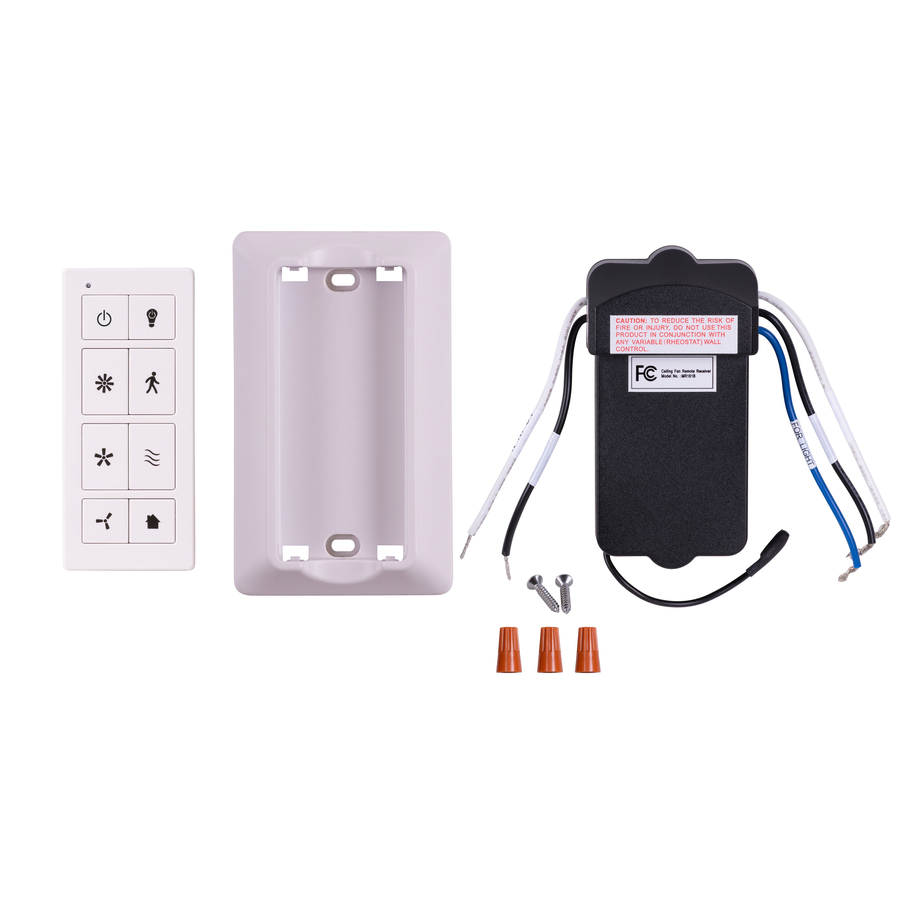 Smart Universal Ceiling Fan Conversion Kit with Wall Mount - Google Home & Alexa Compatible - White - Perfect for Living Room, Bedroom & Home Office Automation
