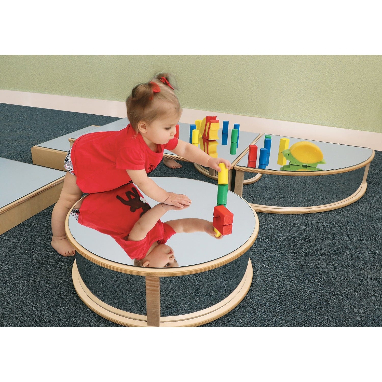 Best Baby Floor Mirror Set for Tummy Time & Play - Safe, Shatterproof & Fun Developmental Toy for Infants & Toddlers - Perfect for Nursery, Playroom & Daycare