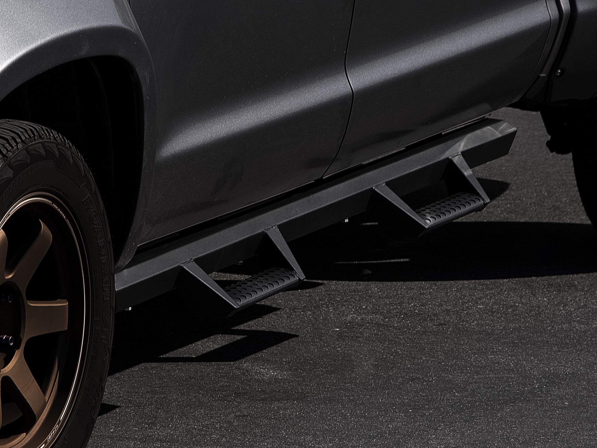 Armordillo USA 7170605 AR Series Drop Step Running Boards - Matte Black for 2015-2022 GMC Colorado Crew Cab | Heavy Duty Side Steps for Easy Truck Access & Off-Road Protection