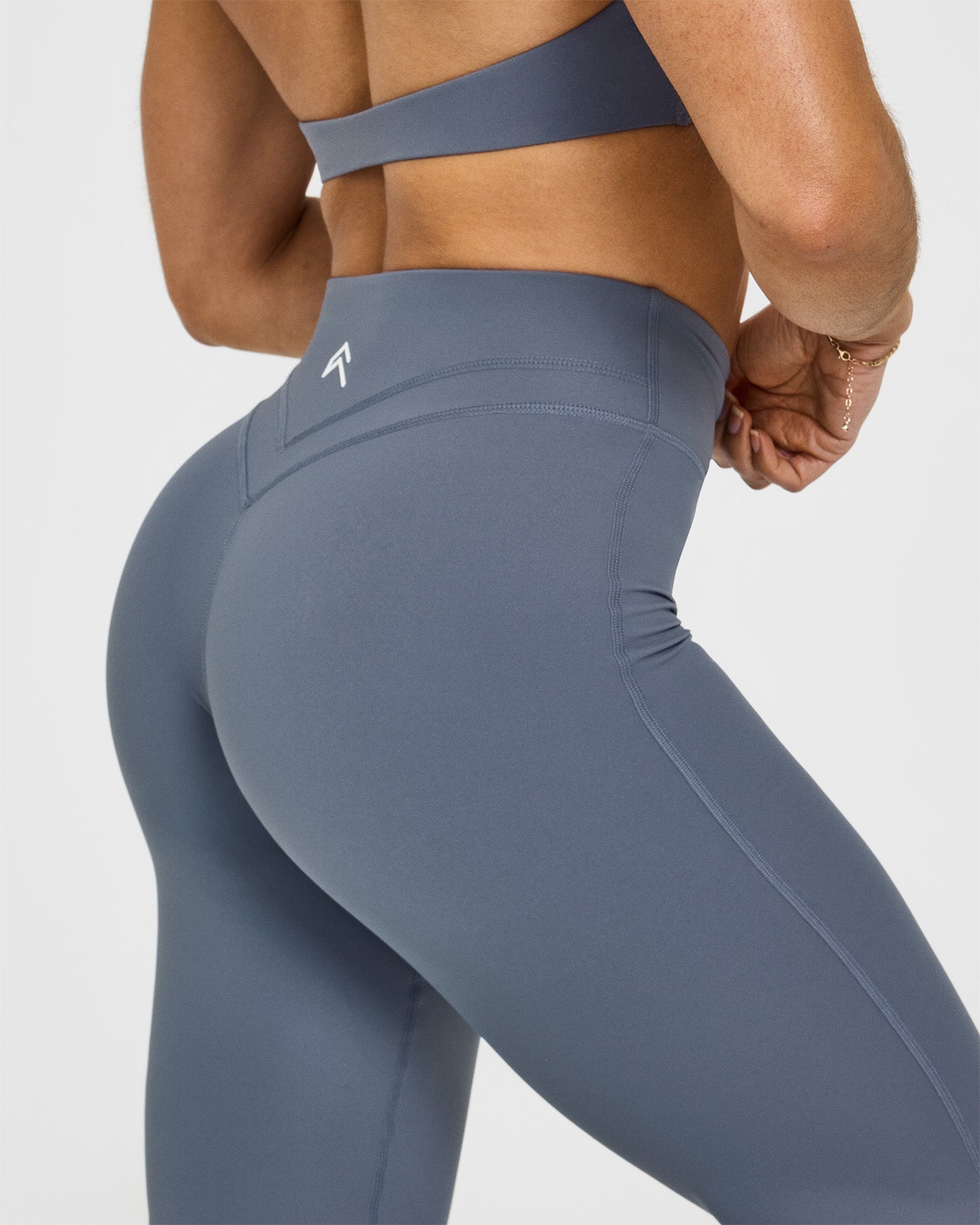 Unified Wrap Flared Bottoms | Granite Blue | Women's High Waist Yoga Pants for Workout & Lounge | Comfortable Stretchy Leggings for Yoga, Running, Gym and Casual Wear