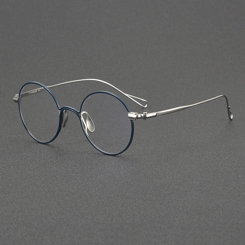 Stylish Black Full Rim Round Titanium Eyeglasses for Women - Lightweight & Durable Frame - Perfect for Office, Reading & Everyday Wear (Model 942152)