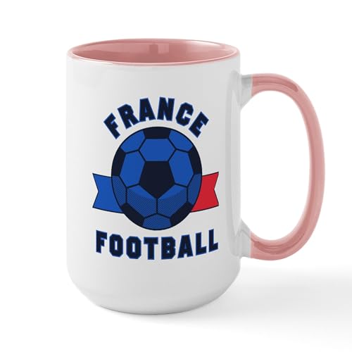White/Pink Inside - France Football Mugs