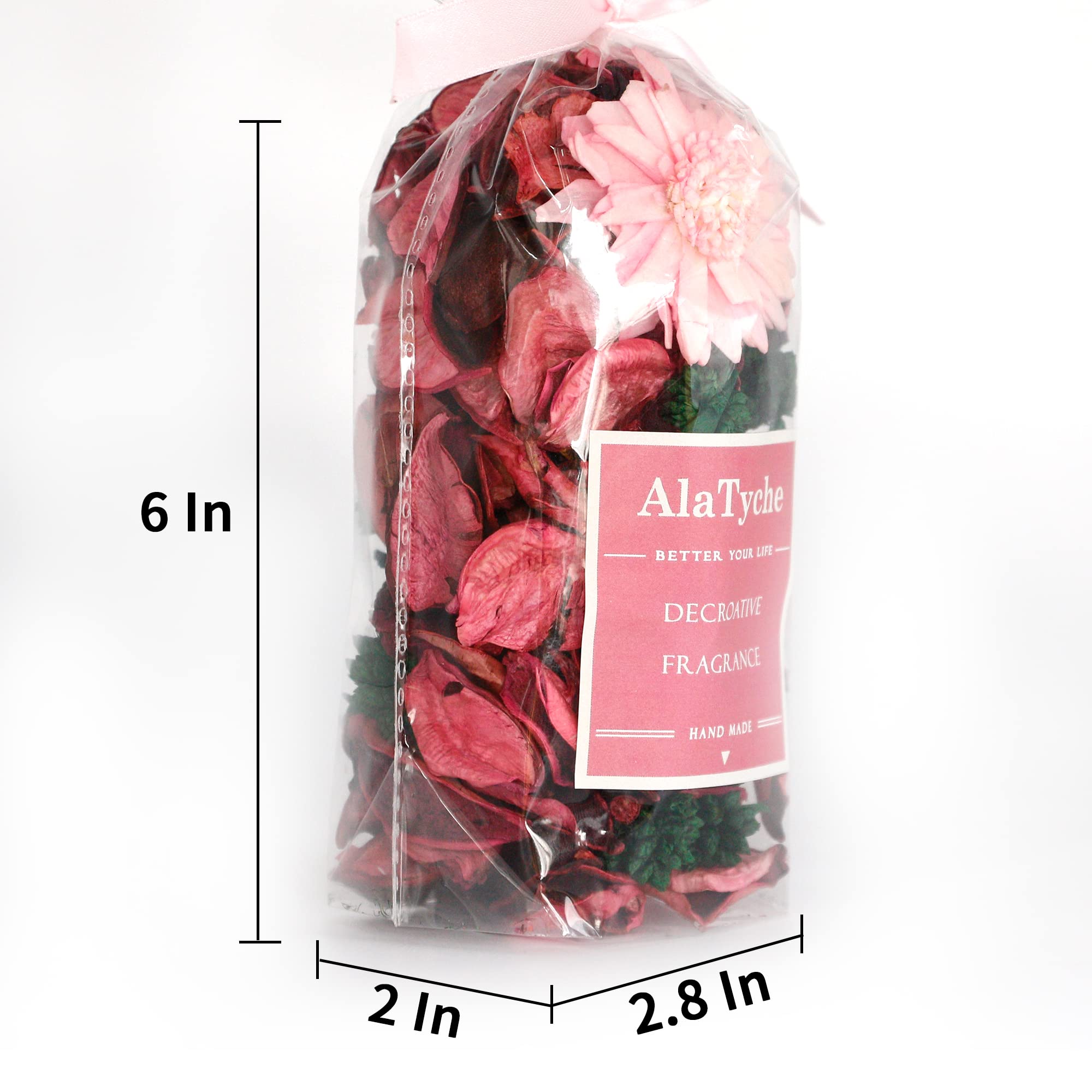 Spring Potpourri Bags - Pink Easter Scented Bowl Filler with Rose Fragrance | Dried Flower Petals for Home Decor & Aromatherapy | Perfect for Easter Decor, Wedding Centerpieces & Bathroom Fresheners