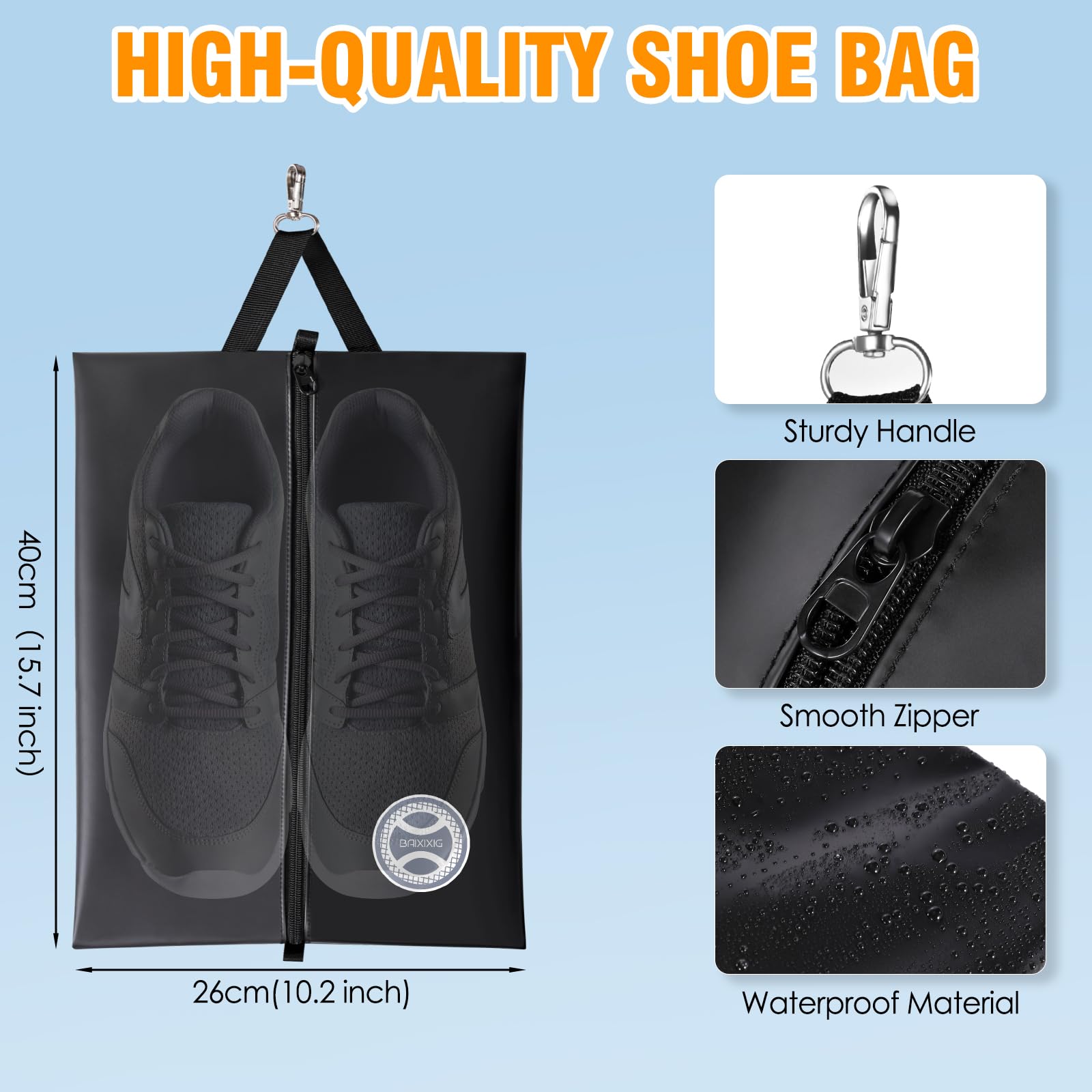 **Waterproof Tennis Backpack with Shoe Compartment – Large 40L Tennis Bag for Men & Women – Holds 3 Rackets & Gear – Durable Gray Tennis Equipment Backpack for Training, Matches & Travel**