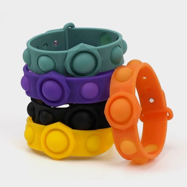 Pop It Fidget Wristband - Stress Relief Sensory Toy for Kids & Adults - Anxiety Relief & Focus Aid - Perfect for Classroom, Office & Travel - Stock Available Now!