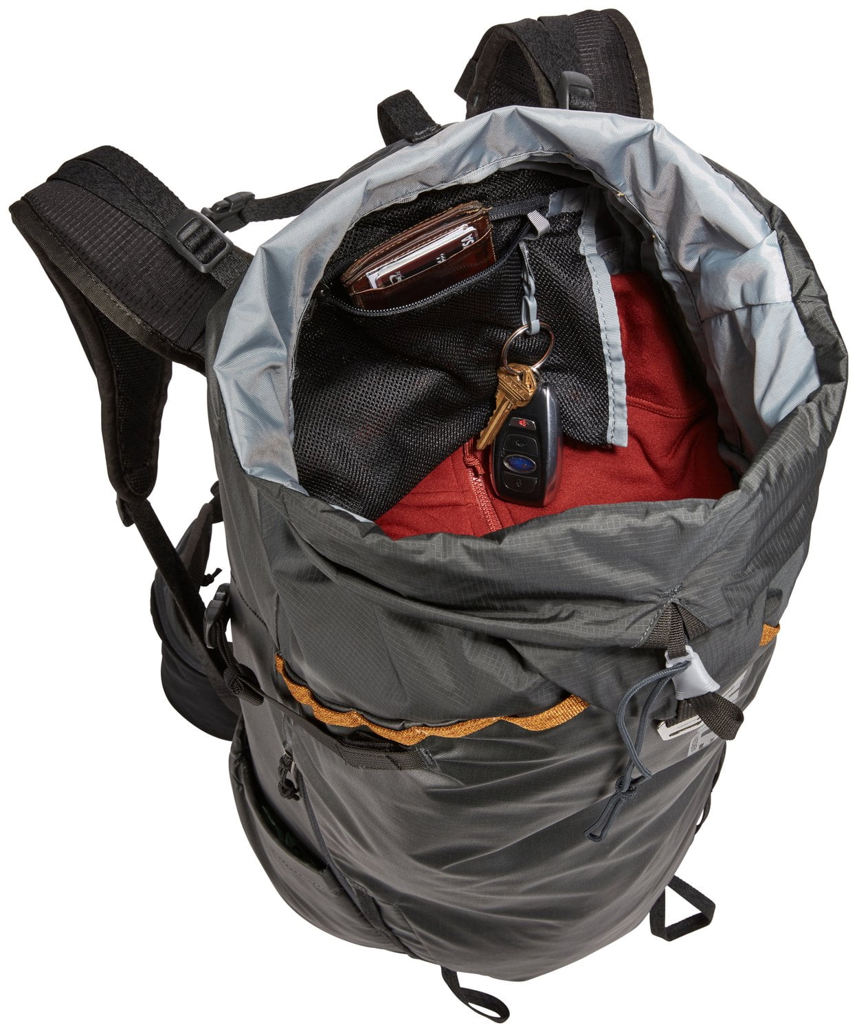 Thule Stir 35L Men's Hiking Backpack - Lightweight & Water-Resistant Daypack for Outdoor Adventures (Obsidian Gray) - Perfect for Camping, Trekking & Travel