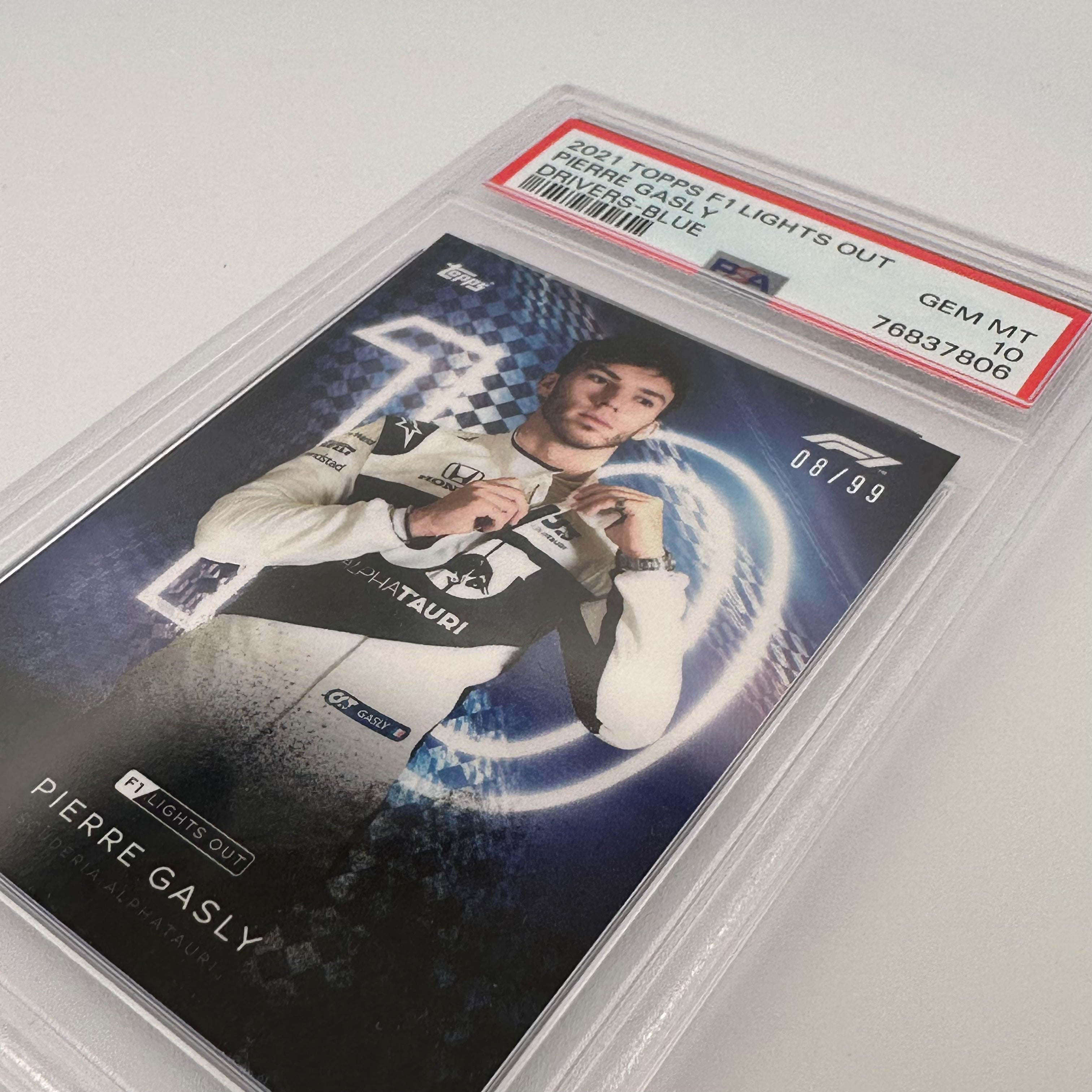PSA 10 Graded 2008/99 Pierre Gasly Formula 1 Driver's Blue Card - Perfect for Collectors & Racing Fans, Ideal for Display & Investment