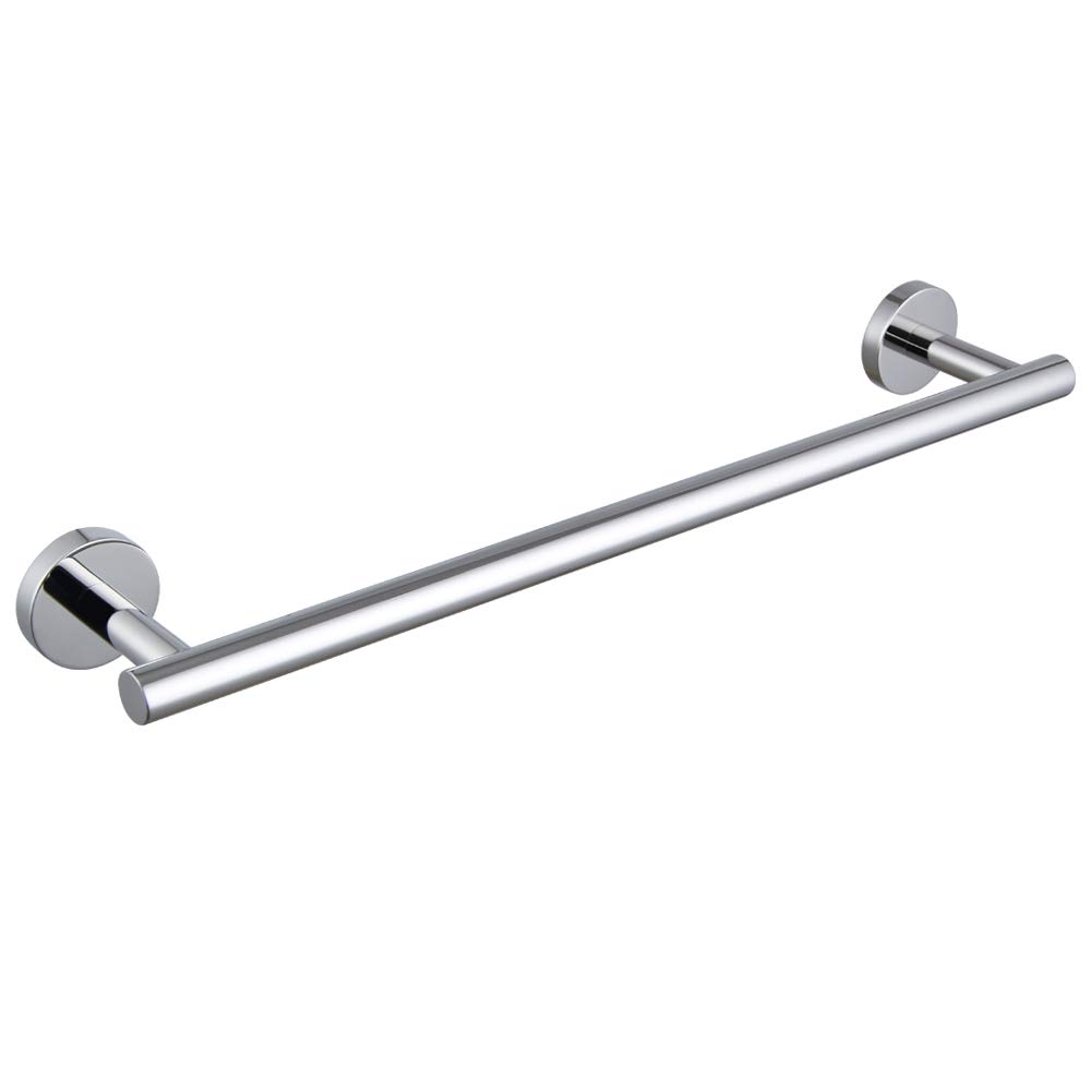 BEIGEEWY 18-Inch Stainless Steel Towel Bar - SUS 304 Wall Mounted Towel Holder for Bathroom - Modern Polished Finish Bath Accessories - Perfect for Showers, Spas & Luxury Home Decor