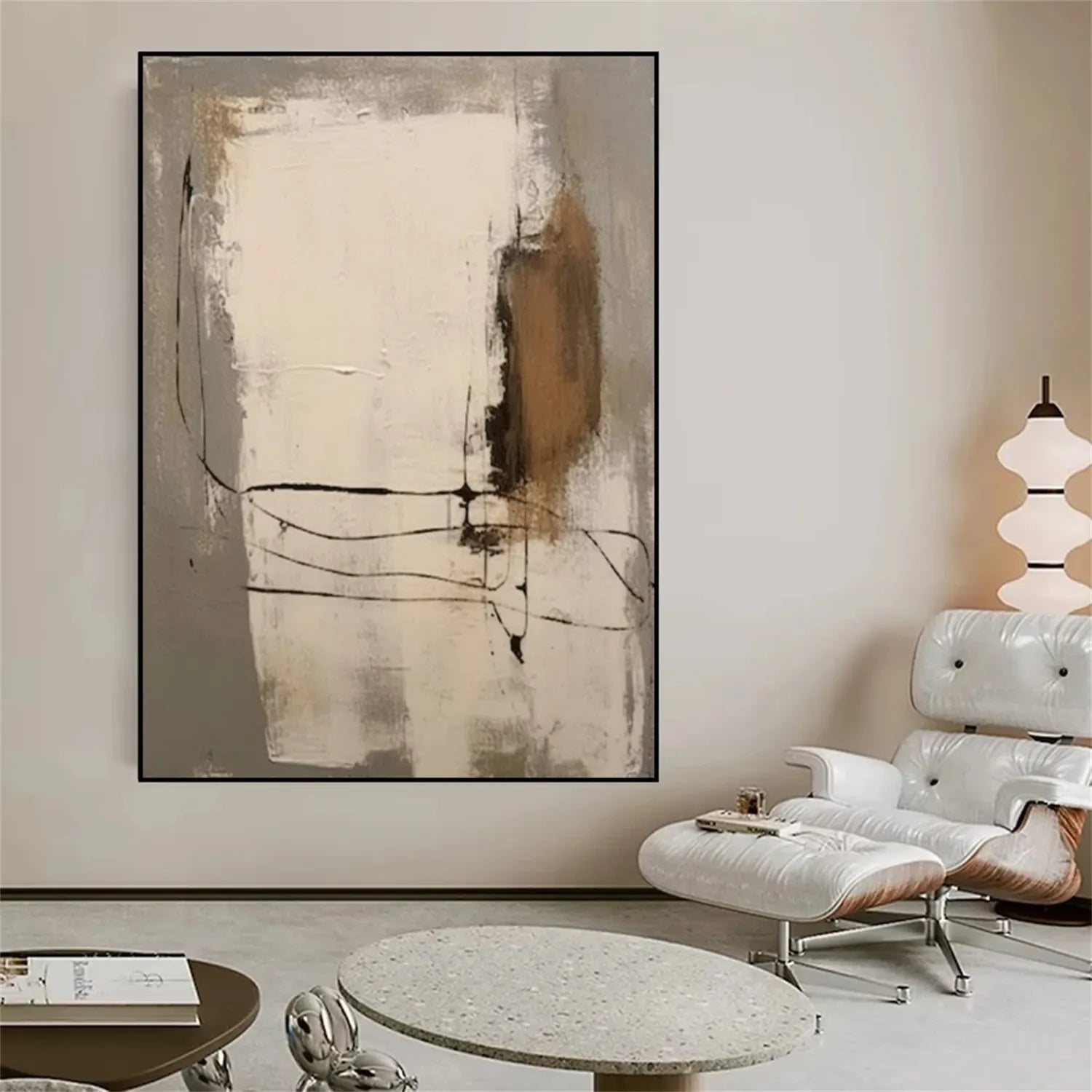 Abstract Painting #AB 180 - Modern Wall Art for Living Room, Bedroom & Office Decor | Large Canvas Artwork for Home & Commercial Spaces