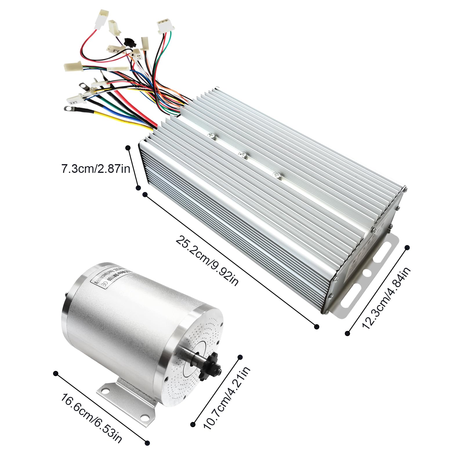 72V 3000W High-Speed Brushless Motor Kit with Controller - 6000RPM E-Bike Motor Kit with Throttle for Electric Go Karts, Scooters & DIY Projects - Perfect for Off-Road Racing, Commuting & Power Sports