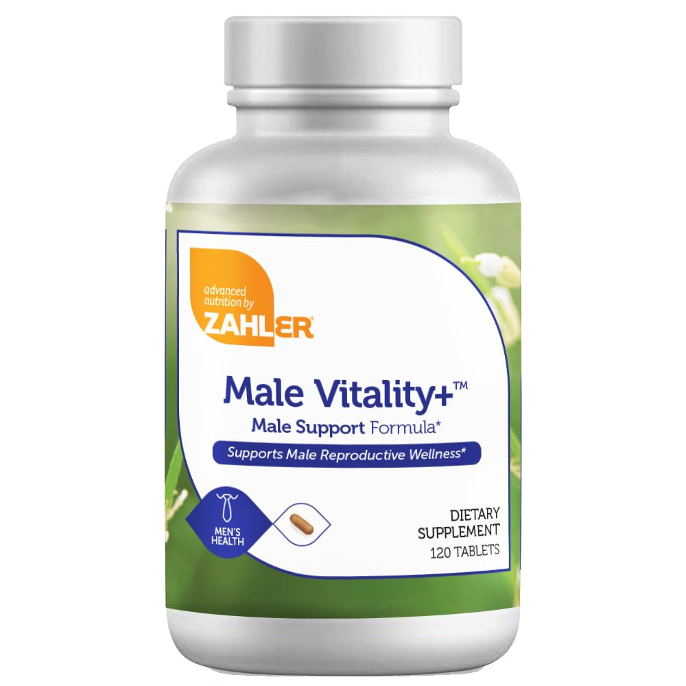 Zahler Male Vitality+ Fertility Supplement for Men - 120 Tablets | Energy & Reproductive Health Support | Kosher Certified | Boost Stamina & Performance for Workouts & Daily Life