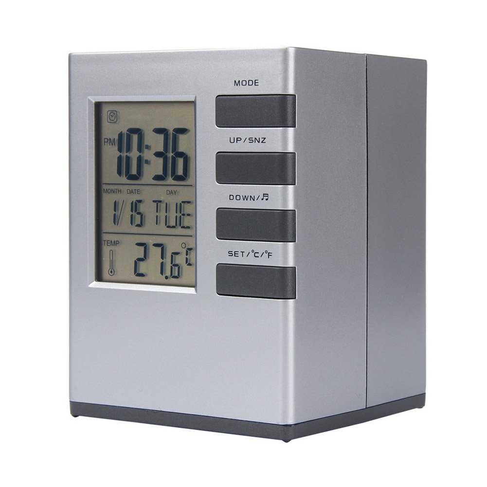 Multifunctional LED Digital Alarm Clock Pen Holder with Calendar & Thermometer - Stylish Desk Organizer for Office, School & Home Use