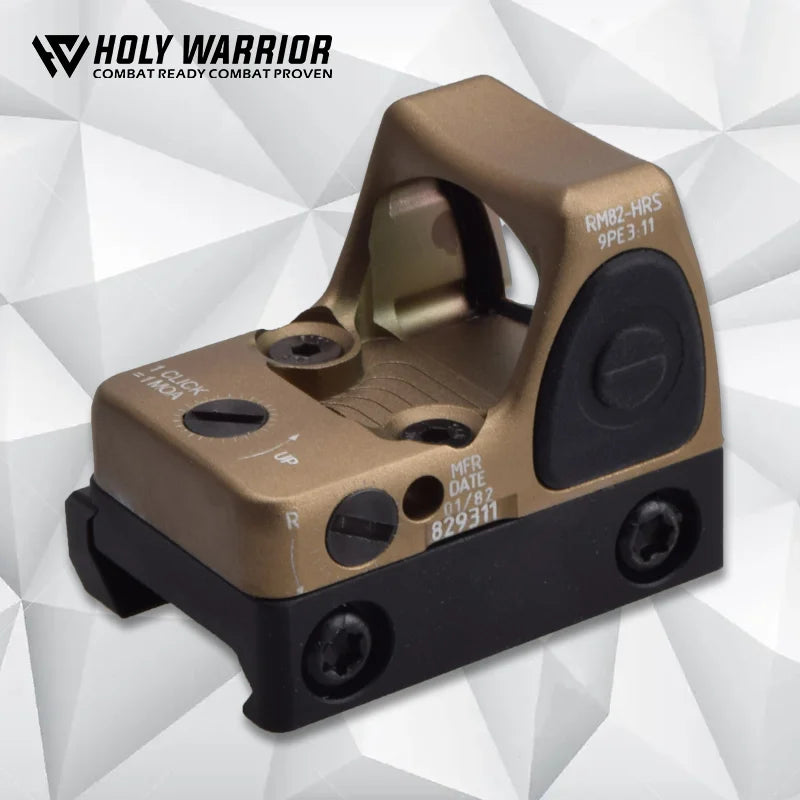 HW TRLJLCON Red Dot Sight - Metal Holographic Reflex Scope with 20mm Weaver Rail | Compatible with Glock & Airsoft Guns | Perfect for Hunting, Tactical Training & Outdoor Shooting