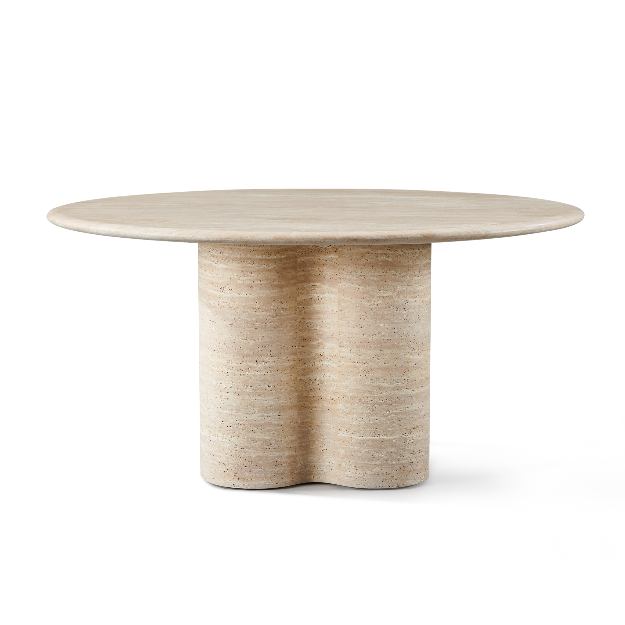 Porto Travertine Round Dining Table 60